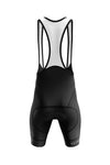 Solid Black Bib Shorts - Women