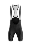 Solid Black Bib Shorts - Women